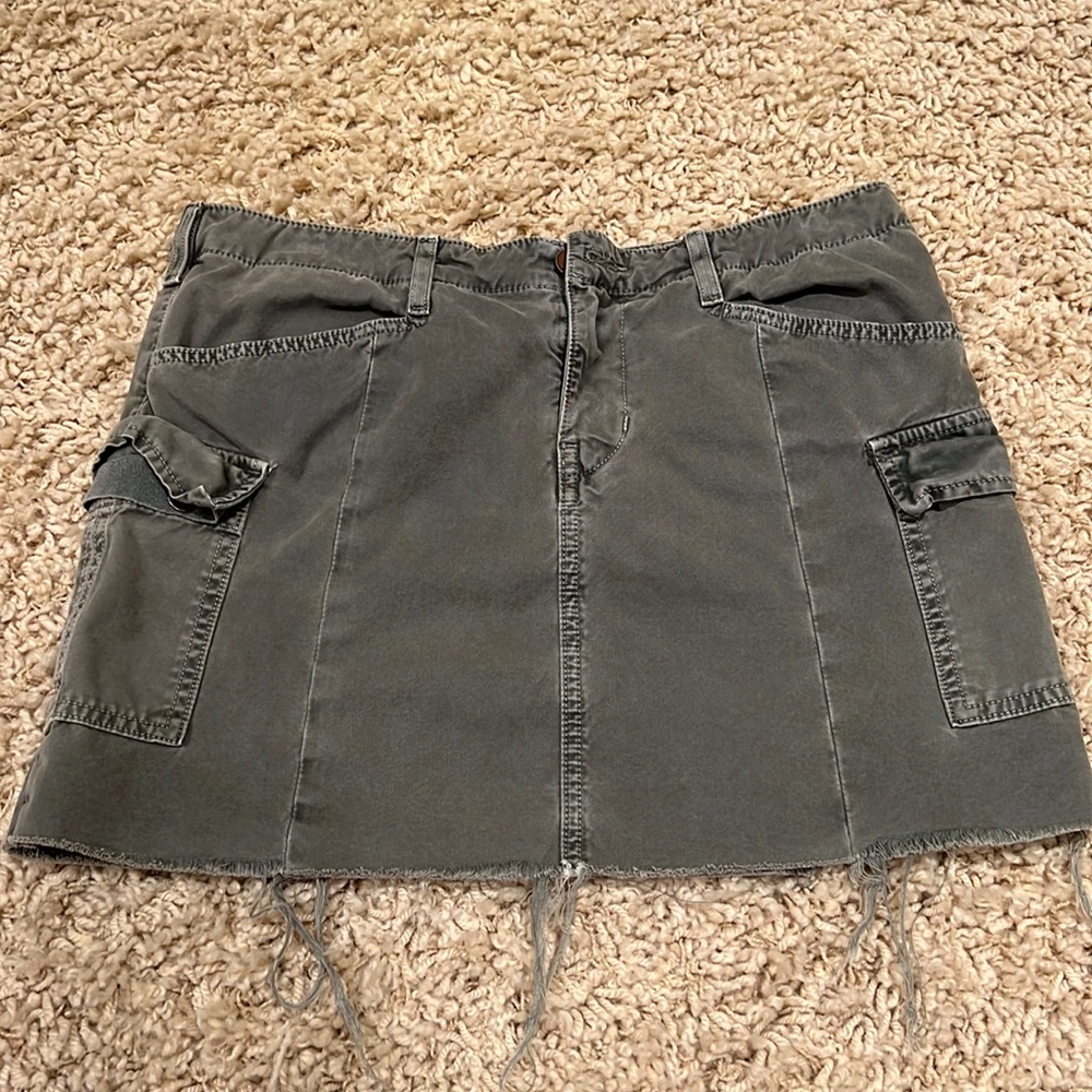 J Brand Olive Cargo Skirt